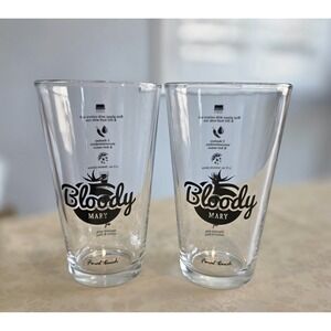 Set Of 2 Final Touch Bloody Mary Glasses With Recipe